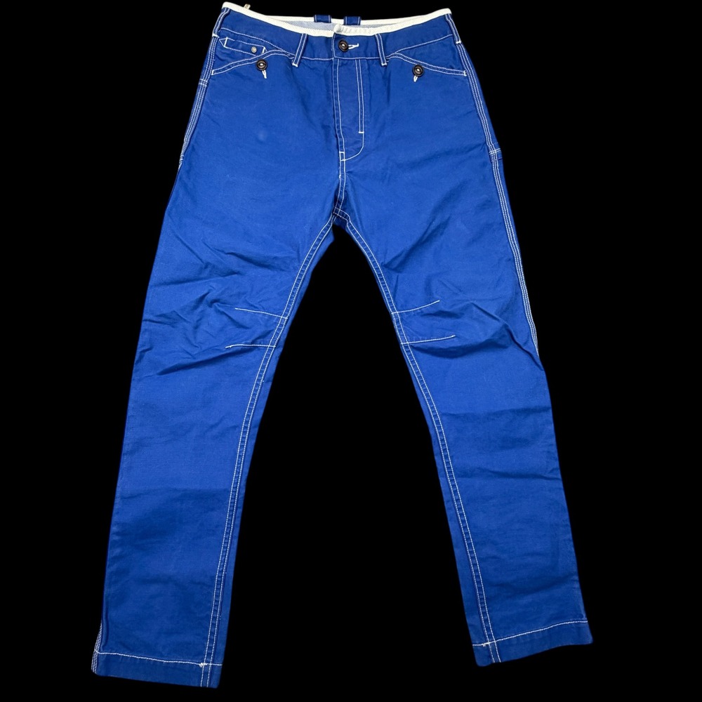 Vintage Diesel Co Pants Men 28x27 Blue Contrast Stitch Skinny Straight Buton Fly